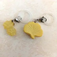 にほんのおかし　〜春〜　〜秋〜　めじるしアクセサリー　金平糖　いちょうのねりきり