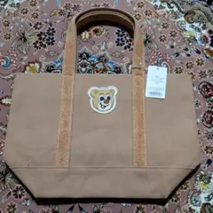 フェイラー オールドテディ ワッペントートバッグ　ベージュＬ