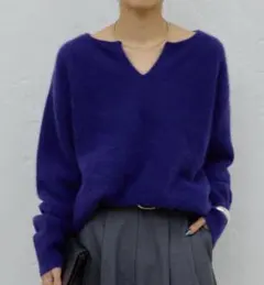 GALLARDAGALANTE ファーウールキーネックニット