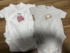 UNIQLボディスーツ　肌着　新生児　ライオン　ロンパース2点セット　60