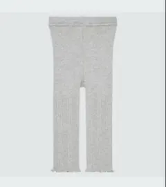 UNIQLO ニットレギンス　グレー 100㎝　（リブメロウ・10分丈）