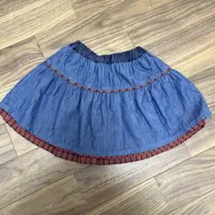 familiar ファミリア 赤チェック キュロット90と100cm 2着あり - メルカリ