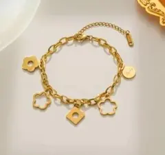ヴィンテージ 売れ筋 フラワー✨ブレスレット 【ラスト1】 サージカルステンレス