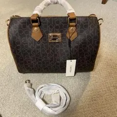 Calvin Klein ブラウン ショルダーバッグ　2way カルバンクライン