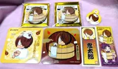 ゲゲゲの鬼太郎　ゲゲゲの謎　極楽湯　　鬼太郎　目玉おやじ　缶バッジ　コースターのサムネイル