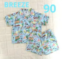 BREEZE　PEANUTコラボ アロハシャツとショートパンツ セット 90