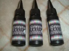 新品x3個日本製 透明 UV-LEDレジン クリスタルレジン+30%HV 25g