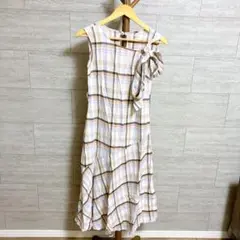 WILLSELECTION ワンピース Mサイズ相当 チェック柄 アシメ裾