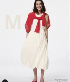 バブルヘムワンピース(ノースリーブ) ホワイト　M