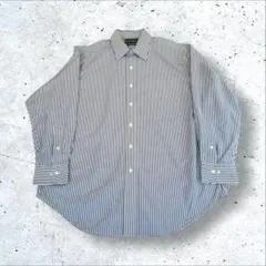 ラルフローレン ストライプ 長袖 シャツ メンズ L 程 古着 ノーアイロン