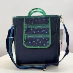 レスポートサック ヒョウ柄 ネイビー トート ショルダーバッグ