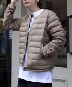 美品　ダントン　インナーダウンジャケット　モカ　36