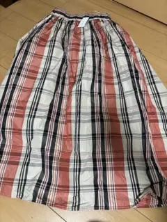 新品❣️チェック　ロングスカート　フリー