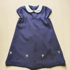 値下げしました⁑motherways　セレモニーワンピース　紺色　130