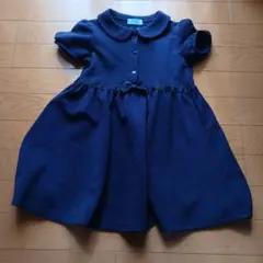 キャサリンコテージ　ネイビー 襟付き半袖ワンピース 110サイズ　フォーマル