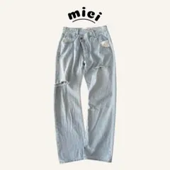 mici ROSE BUD ダメージデニム Sサイズ ストレート ジーンズ