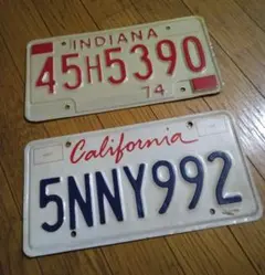 アメリカ雑貨 ナンバープレート2枚