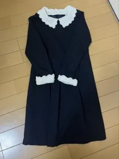 ミ*カ様 キャサリンコテージ　ネイビー ワンピース レース襟　120 入学式