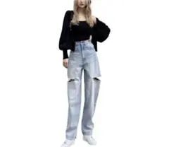 グレイル　GRL☆サイドスリットデニムcu420