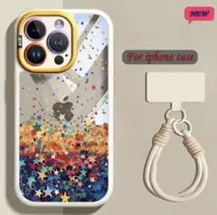 アイボリーホワイト iPhone 13 Pro ケース ストラップ付き