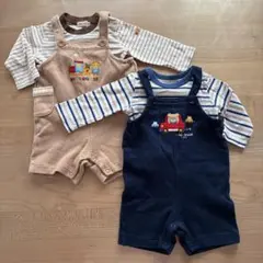 ミキハウス オーバーオール 長袖Tシャツ 4点セット ロンパース サロペット