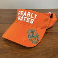 PEARLY GATES パーリーゲイツ サンバイザー オレンジ　星柄 ゴルフ