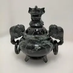 青銅製 香炉 三つ足 獅子摘み 共箱付き - メルカリ