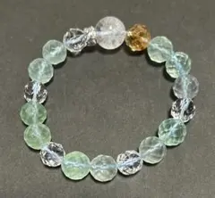 ☆ヒマラヤ水晶×シトリン×フローライトデザインブレスレット☆