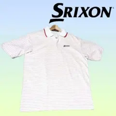Srixon ストライプ ゴルフシャツ Lサイズ
