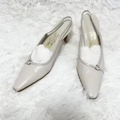 大きいサイズ8 サルヴァトーレ フェラガモ ガンチーニ スリングバック パンプス