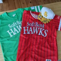 SoftBank Hawks ユニフォーム 赤 ストライプ