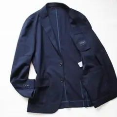 美シルエット✨ソフネット テーラードジャケット アンコン ロゴ裏地 ストレッチ