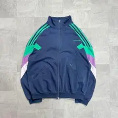 【極上】アディダス トラックジャケット 80s 銀タグ 刺繍 ラグラン ゆるだぼ