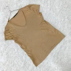 『ラルフローレン』 (M) キャップスリーブカットソー Vネック シンプル 薄手