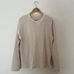 ORCIVAL ベージュ ストライプ 長袖カットソー