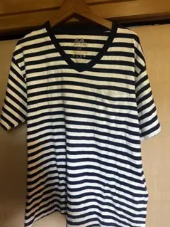 最安値新品未使用送料無料FRUITOFTHE LOOM ボーダーVネックTシャツ