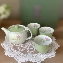 未使用／　深川製磁　花くらべ　茶器セット