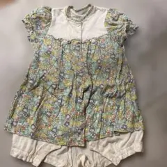 育児工房　リバティ花柄 ロンパース カバーオール ベビー服のサムネイル