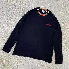 バーバリー　長袖Tシャツ　ロンT ブラック　M