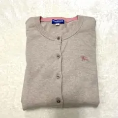 Burberry Blue label カーディガン38 ポケット付ロゴ刺繍
