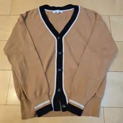 NATURAL BEAUTY BASICベージュ Vネック ニットカーディガン