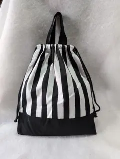 体操服入れ　お着替え袋　ハンドメイド　ストライプ