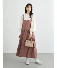 キャミワンピース earthmusic&ecology くすみピンク