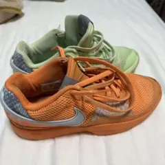 Nike バスケットボールシューズ オレンジ/グリーン