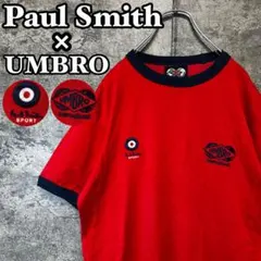 超希少　Paul Smith×UMBRO リンガーTシャツ　刺繍ロゴ　夏　W杯のサムネイル
