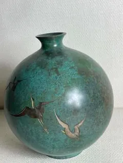 <高野紫山 作> 高岡銅器　鋳銅花瓶　花器　インテリア m14295771318_1.jpg?1775732246