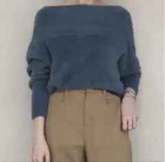 アパートバイローリーズ　シャギーニット　ブルー