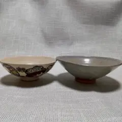 中鉢 皿 和風鉢 中深鉢2点セット 月 兎 花 レトロ モダン