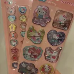 ［2枚セット］ハローキティ ウォーターシール　おはじきシール