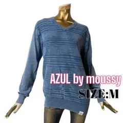 ⭐️A9⭐️ AZUL ♥ ブリーチ風 Vネック ネイティブ柄 オルテガ ニット